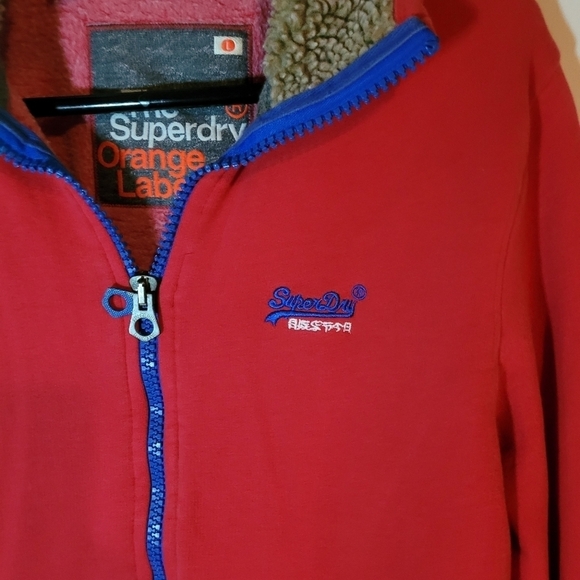 Superdry Red Performance Jacket with Blue Accents - Picture 5 of 15